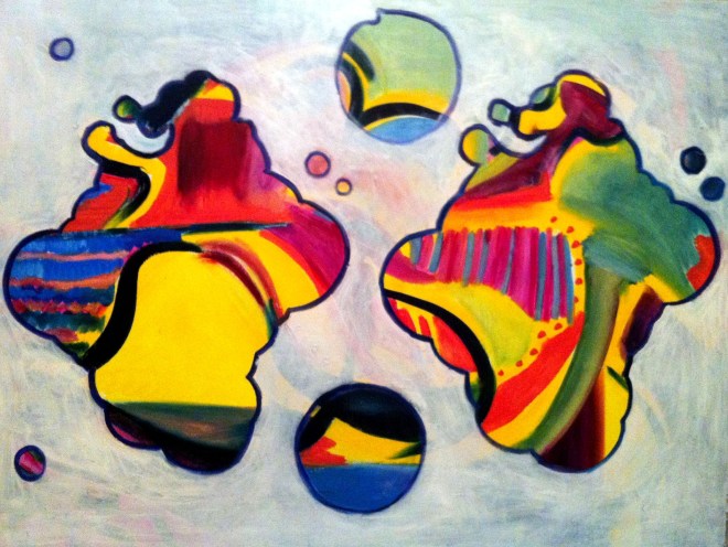 Double Trouble, oil on plywoood, 130 xm x 110 cm, 2012