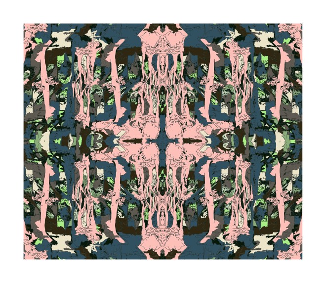 pink forest with legs